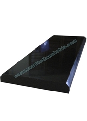 Black Galaxy Granite Threshold 2"x36"x5/8" Double Standard Bevel (2 pieces)